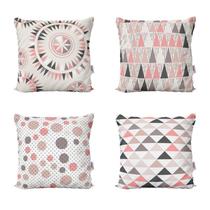 Conjunto 4 Almofadas Escandinavo e Geométricas Para Sofá Decoração Sala de Estar 40x40 Novadecora Conjunto 4 Almofadas Escandinavo e Geométricas Para Sofá Decoração Sala de Estar 40x40 Novadecora