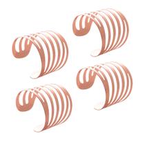 Conjunto 4 Anéis para Guardanapo de Aço Curves Cobre 4cm - Lyor Conjunto 4 Anéis para Guardanapo de Aço Curves Cobre 4cm - Lyor