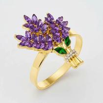 Conjunto 4 Anéis para Guardanapos Lavanda 5x4,5cm Lyor Conjunto 4 Anéis para Guardanapos Lavanda 5x4,5cm Lyor