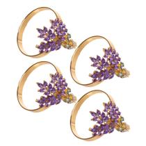 Conjunto 4 Anéis para Guardanapos Lavander Roxo Zamac Conjunto 4 Anéis para Guardanapos Lavander Roxo Zamac