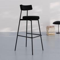 Conjunto 4 Banquetas Altas Stout Corriente Est.Preta