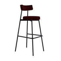 Conjunto 4 Banquetas Altas Stout Tecido Boucle Est.Preta Conjunto 4 Banquetas Altas Stout Tecido Boucle Est.Preta