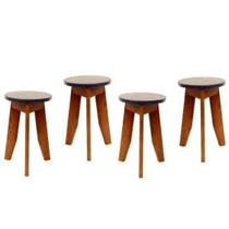 Conjunto 4 Banquetas Colorido Suze Conjunto 4 Banquetas Colorido Suze