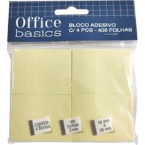 Conjunto 4 Blocos 100 Folhas Office Basics