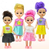 Conjunto 4 Bonecas Brinquedo Menina Infantil