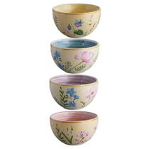 Conjunto 4 Bowl Tigela Cerâmica 311Ml Juliet Flor Colorido