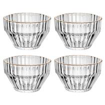 Conjunto 4 Bowls de Cristal com Fio de Ouro Imperatriz 11x6,5cm 20848 - Wolff