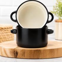 Conjunto 4 Caçarolas Cocotte Cerâmica 310ml Com Alça Forno Conjunto 4 Caçarolas Cocotte Cerâmica 310ml Com Alça Forno
