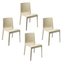 Conjunto 4 Cadeira De Jantar Taurus Preto Plastico Plasutil