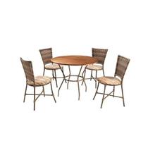 Conjunto 4 Cadeiras 1 Mesa Madeira Green
