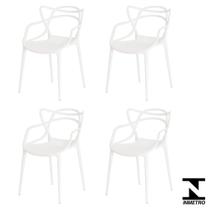 Conjunto 4 Cadeiras Allegra Branca em Polipropileno