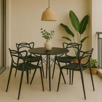 Conjunto 4 Cadeiras Allegra em Polipropileno Empilhável Sala Jantar