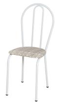 Conjunto 4 Cadeiras América 004 Branco Liso - Artefamol