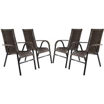 Conjunto 4 Cadeiras Bela, Artesanal, para Área, Varanda, Edícula, Cor Argila - PANERO 14
