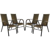 Conjunto 4 Cadeiras Bela, Artesanal, para Área, Varanda, Edícula, Fibra Sintética - PANERO PEQUI 06