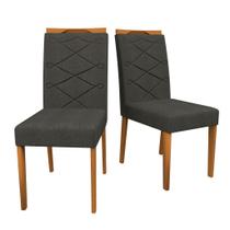 Conjunto 4 Cadeiras Caroline Ypê Veludo Linho