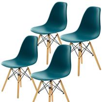 Conjunto 4 Cadeiras Charles Eames Eiffel Azul Escuro - KzaBela