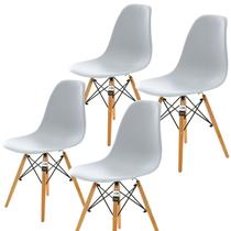 Conjunto 4 Cadeiras Charles Eames Eiffel Cinza Claro KzaBela - Kza Bela