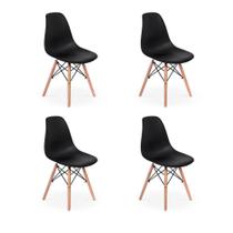 Conjunto 4 Cadeiras Charles Eames Eiffel - Preta Conjunto 4 Cadeiras Charles Eames Eiffel - Preta