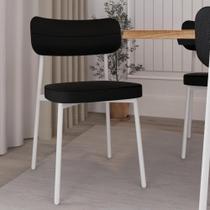 Conjunto 4 Cadeiras de Jantar Alloa Corriente Est.Branca