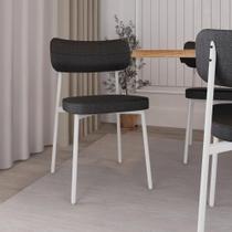 Conjunto 4 Cadeiras de Jantar Alloa Corriente Est.Branca