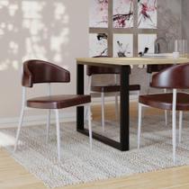 Conjunto 4 Cadeiras de Jantar Bless Revestimento Sintético Est.Branca