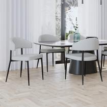 Conjunto 4 Cadeiras de Jantar Bless Revestimento Sintético Est.Preta