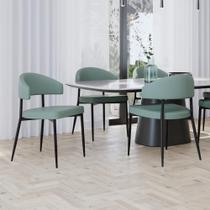 Conjunto 4 Cadeiras de Jantar Bless Revestimento Sintético Est.Preta