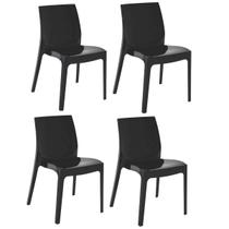Conjunto 4 Cadeiras de Plástico Polipropileno Brilho Alice Summa - Tramontina