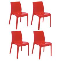 Conjunto 4 Cadeiras de Plástico Polipropileno Brilho Alice Summa - Tramontina
