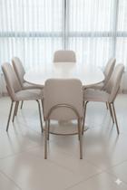 Conjunto 4 cadeiras dubai design exclusivo ambientes moderno