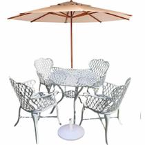 Conjunto 4 Cadeiras E Mesa Viena Bambu Em Alumínio Para Piscina Jardim Bege Conjunto 4 Cadeiras E Mesa Viena Bambu Em Alumínio Para Piscina Jardim Bege