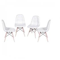 Conjunto 4 Cadeiras Eames Eifeel Botone Or Design Branco