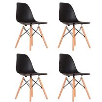 Conjunto 4 Cadeiras Eames Empório Tiffany Preto