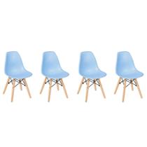 Conjunto 4 Cadeiras Eiffel Infantil Azul