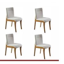 Conjunto 4 Cadeiras Estofadas Debora Espresso Móveis