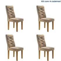 Conjunto 4 Cadeiras Estofadas Germany