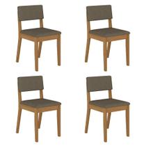 Conjunto 4 Cadeiras Estofadas Mdf Sala Jantar Arkansas Cina/capu - M.a Conjunto 4 Cadeiras Estofadas Mdf Sala Jantar Arkansas Cina/capu - M.a
