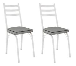 Conjunto 4 Cadeiras Europa 141 Branco Liso - Artefamol
