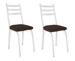Conjunto 4 Cadeiras Europa 141 Branco Liso - Artefamol