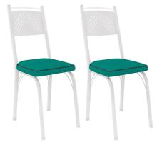 Conjunto 4 Cadeiras Europa 151 Branco Liso - Artefamol