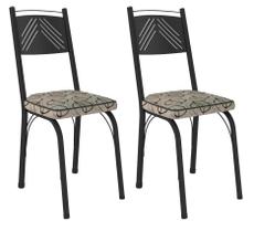 Conjunto 4 Cadeiras Europa 151 Preto Fosco - Artefamol