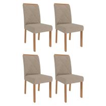 Conjunto 4 Cadeiras Fernanda Wood - Cimol Móveis Conjunto 4 Cadeiras Fernanda Wood - Cimol Móveis