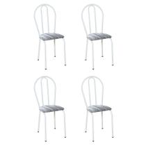 Conjunto 4 Cadeiras Hécate Branco e Linho