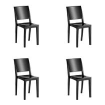 Conjunto 4 Cadeiras Hydra Plus Preto - UZ Utilidades