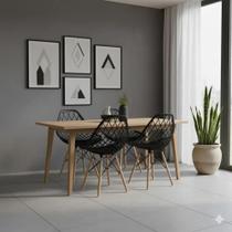 Conjunto 4 Cadeiras Kaila PP Verde Musgo Pés Madeira Design para Sala, Quarto, Lazer, Área Interna e Externa Conjunto 4 Cadeiras Kaila PP Verde Musgo Pés Madeira Design para Sala, Quarto, Lazer, Área Interna e Externa
