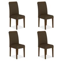 Conjunto 4 Cadeiras Lisboa Imbuia/ Marrom