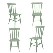 Conjunto 4 Cadeiras Madeira Maciça Torneadas Laqueadas Memphis Gamma Móveis