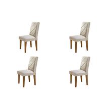 Conjunto 4 Cadeiras Madeira Moscou Rufato - OR Design