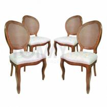 Conjunto 4 Cadeiras Medalhão Lisa Sem Braço Assento Capitone- Tommy Design Conjunto 4 Cadeiras Medalhão Lisa Sem Braço Assento Capitone- Tommy Design